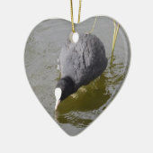 Kahlköpfiges Blässhuhn Keramikornament (Links)