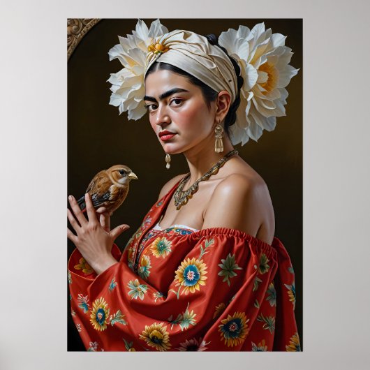 Kahlo Portrait Poster (Vorne)