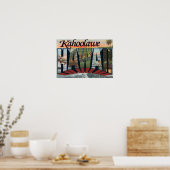 Kahoolawe, Hawaii - Große Briefszenen Poster (Küche)