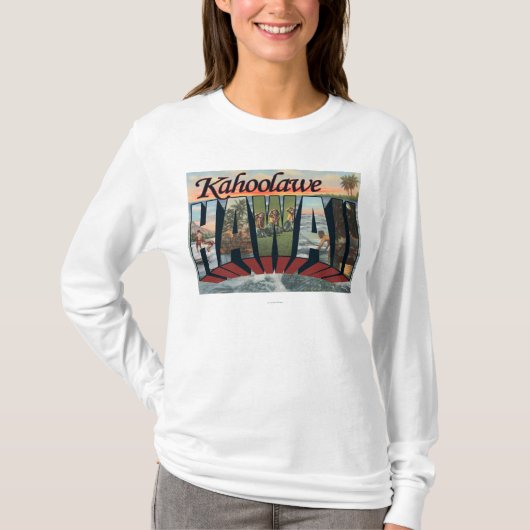 Kaho'olawe, Hawaii - große Buchstabe-Szenen T-Shirt (Vorderseite)