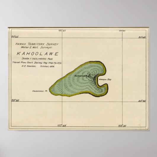 Kahoolawe, Hawaii Poster (Vorne)