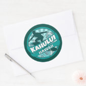 Kahului Hawaii aquamarine Surfer Logo Aufkleber (Umschlag)