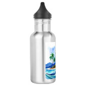 Kai Aloha Island Watercolor Wave Edelstahlflasche (Links)