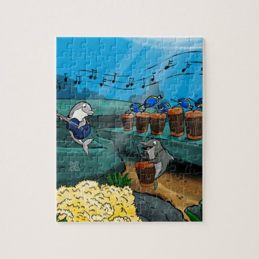 Kai Dolphin Jamming in Afrika Rätsel Puzzle (Vertikal)