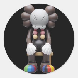 Kai in der Erholung Runder Aufkleber