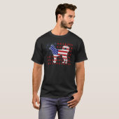 Kai Ken American Flag 4. Juli für Männer Frauen T-Shirt (Vorne ganz)