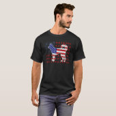 Kai Ken American Flag 4. Juli für Männer Frauen T-Shirt (Vorne ganz)
