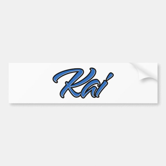Kai Name blue Aufkleber Sticker Autoaufkleber (Vorne)