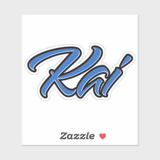 Kai Name blue Aufkleber Sticker Stickerset (Blatt)