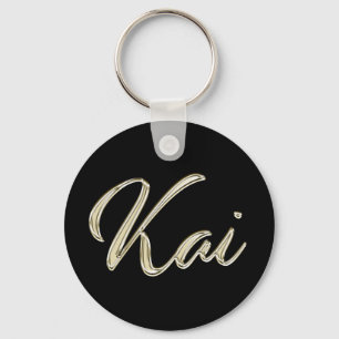 Kai Name whitegold Button Schlüsselanhänger