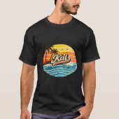 Kai Retro-Sonnenuntergangs-Name-Design T-Shirt (Vorderseite)