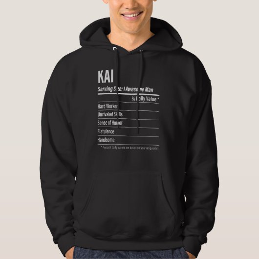 Kai Serving Size Nutrition Label Calories Hoodie (Vorderseite)