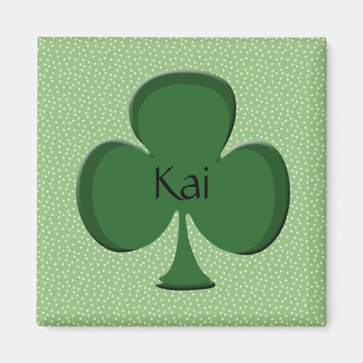 Kai Shamrock Name Magnet (Vorne)