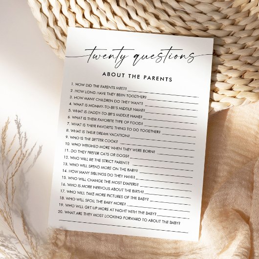 KAIA 20 Fragen zum Kinderspiel der Eltern Einladung