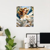 Kaia Art Nouveau Mucha Style Poster (Heimbüro)
