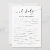 KAIA Baby Duschbänke, füllen Sie das Leere Spiel a Einladung (Vorderseite)