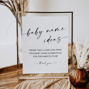 KAIA Baby Name Ideas Game Sign Poster