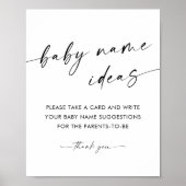 KAIA Baby Name Ideas Game Sign Poster (Vorne)