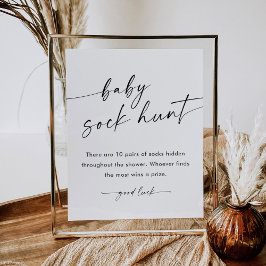 KAIA Baby Sock Hunt Baby Duschgel Spielzeichen Poster