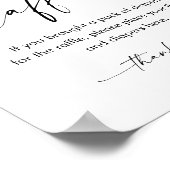 KAIA Diaper Raffle Baby Dusche Spielzeichen Poster (Ecke)