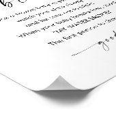 KAIA Mein Wasser Broke Babydusche Spielzeichen Poster (Ecke)