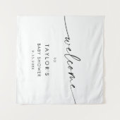 KAIA Minimalistisch Baby Dusche Empfang Wandteppich (Vorderseite (Horizontal))