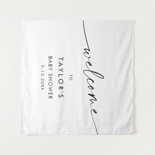 KAIA Minimalistisch Baby Dusche Empfang Wandteppich (Vorderseite (Horizontal))