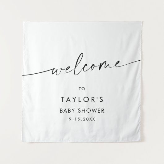 KAIA Minimalistisch Baby Dusche Empfang Wandteppich (Vorderseite)