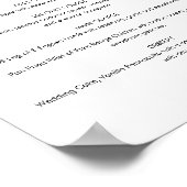 KAIA Minimalistisch Wedding Menu Sign Poster (Ecke)