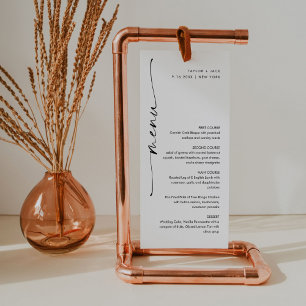 KAIA Minimalistisch Wedding Menükarte