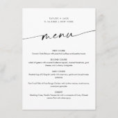 KAIA Minimalistisch Wedding Menükarte (Vorderseite)