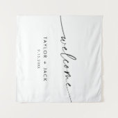 KAIA Minimalistisch Wedding Welcome Wandteppich (Vorderseite (Horizontal))