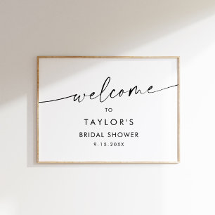 KAIA Minimalistische Bridal Shower Begrüßung  Poster