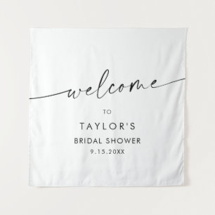 KAIA Minimalistische Bridal Shower Begrüßung  Wandteppich