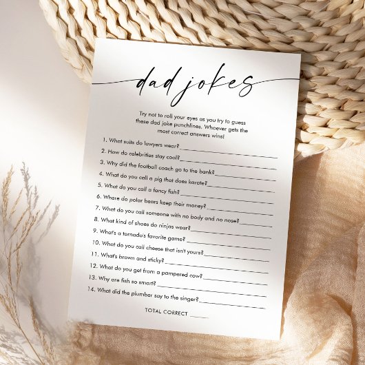 KAIA Vater Jokes Baby Duschkarte Einladung