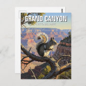 Kaibab-Eichhörnchen im Grand Canyon-Nationalpark Postkarte (Vorne/Hinten)
