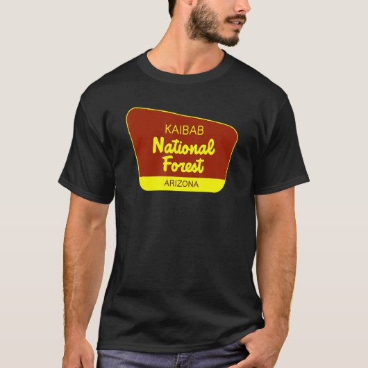 Kaibab National Forest Arizona Retro Zeichen T-Shirt (Vorderseite)