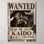 Kaido Gewollt Bounty Poster (Vorne)