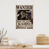 Kaido Gewollt Bounty Poster (Küche)