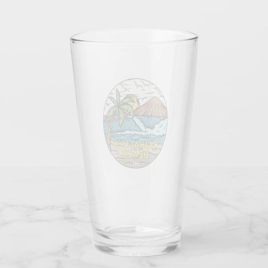 Kaihalulu Beach Hawaii Vintag Glas (Rückseite)