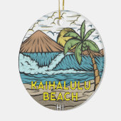 Kaihalulu Beach Hawaii Vintag Keramik Ornament (Links)