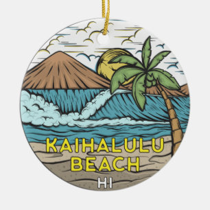 Kaihalulu Strand Hawaii Vintage Keramik Ornament