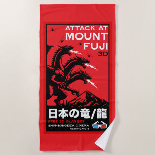 Kaiju-Angriff auf den Berg Fidschi Strandtuch