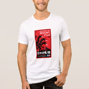 Kaiju-Angriff auf den Berg Fidschi Tri-Blend Shirt