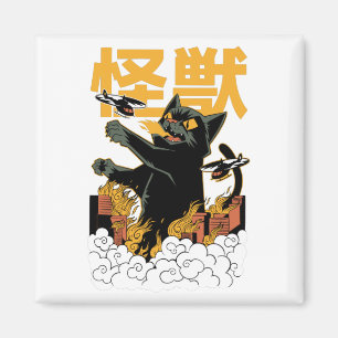 Kaiju-Anime-Katzenmonster Magnet