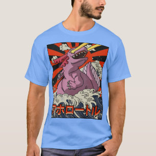 Kaiju Axolotl Great Wave Off Kanagawa Japanisch Ka T-Shirt