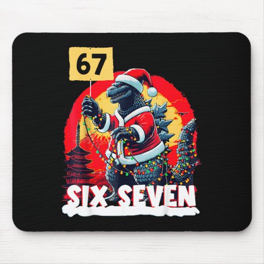 Kaiju Christmas 67 Santazilla Japanese Monster Din Mousepad (Vorne)