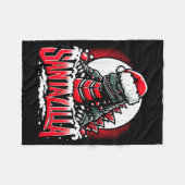 Kaiju Christmas Santazilla Japanese Monster Dinosa Fleecedecke (Vorderseite (Horizontal))