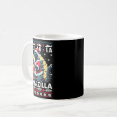 Kaiju Christmas Santazilla Japanese Monster Dinosa Kaffeetasse (Vorderseite Links)