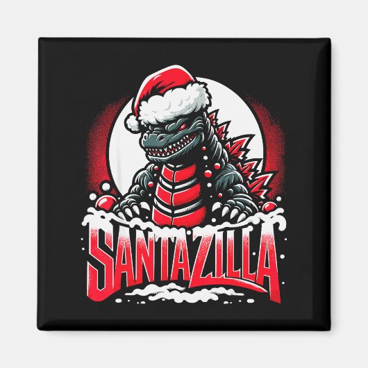 Kaiju Christmas Santazilla Japanese Monster Dinosa Magnet (Vorne)